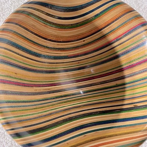 Adrian Martinus Recycled Skateboard  Wood Bowl - Picture 6 of 14